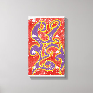 Toile conception tribale abstraite méchante