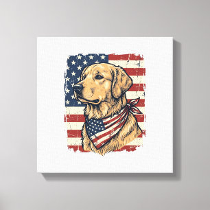Toile Conception vectorielle vintage patriotique de Gold