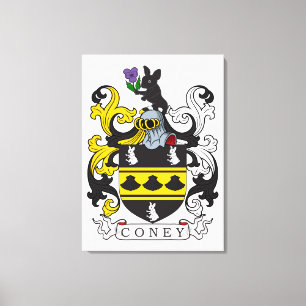 Toile Coney Family Crest