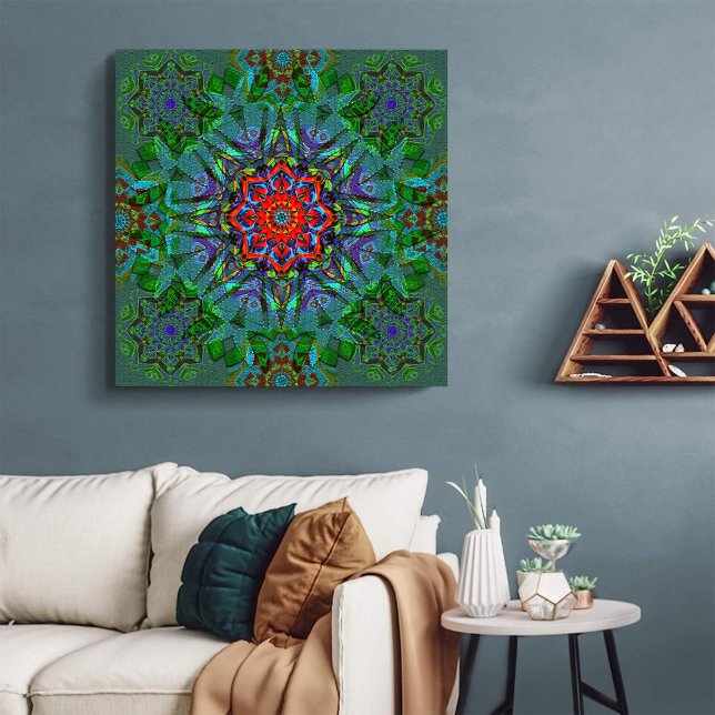 Toile Confianza texture textile mandala (Créateur téléchargé)