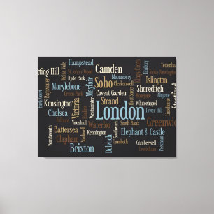 Toile Configuration de texte de Londres