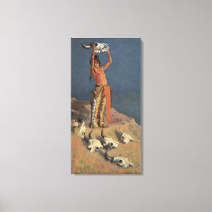 Toile Conjuring Back the Buffalo de Frederic Remington