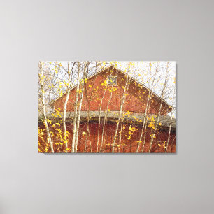 Toile Connecticut Grange En Automne