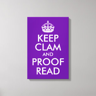 Toile Conserver la clame et la preuve Lire
