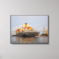 Container Cargo Ship on Savannah River