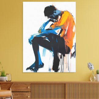 Toile Contemplation en couleurs - Art Abstrait
