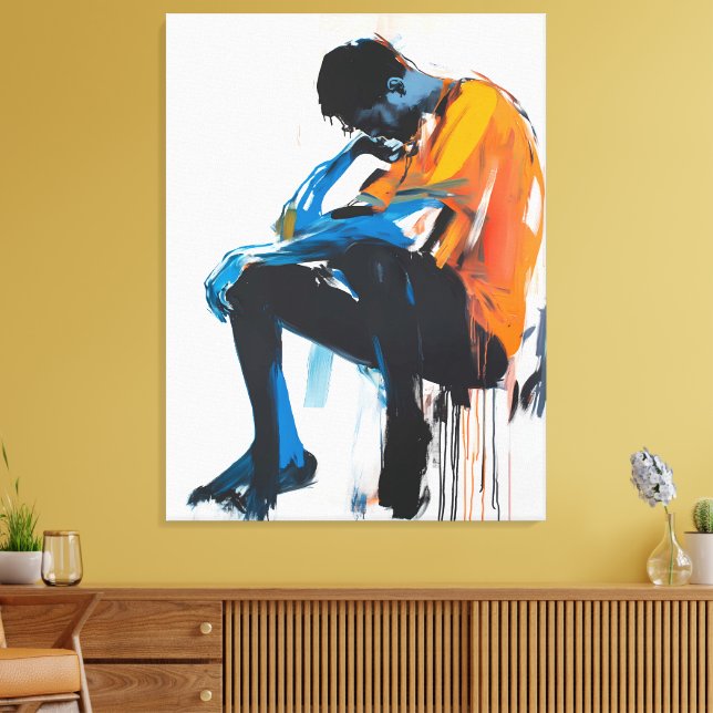 Toile Contemplation en couleurs - Art Abstrait (Insitu(Salon))
