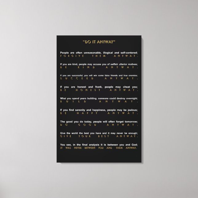 Toile Contemporain le faire de toute façon (Recto)