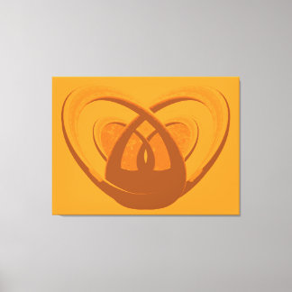 Toile Contemporary Abstract Heart Within Heart 