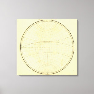 Toile Contour d'hémisphère de l'ouest