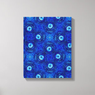 Toile Cool, art numérique moderne de bleu mauvais oeil m