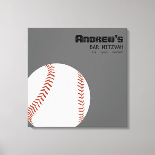 Toile COOL BASEBALL Bar Mitzvah Connexion Bureau