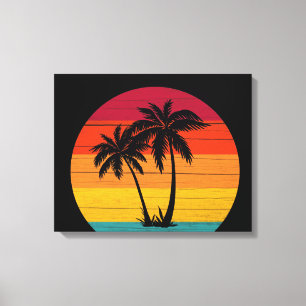 Toile cool Beach maison palmiers