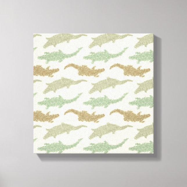 Toile Cool Camo Alligators - motif sans soudure. (Recto)