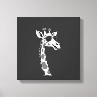 Toile Cool Giraffe Art For Men Women Kids Animal Lover A