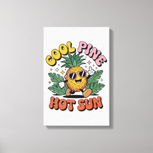 Toile Cool Pine Hot Sun Rétro Pinède Été Vibes