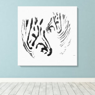 Toile Cool Zebra Wildlife Art Couleur personnalisée