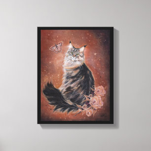Toile Coon cat du Maine par Renee Lavoie