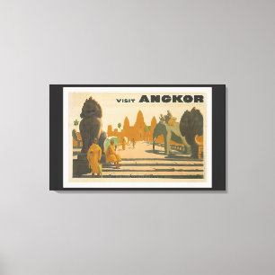 Toile Copie de Vintage voyage d'Angkor Vat Cambodge