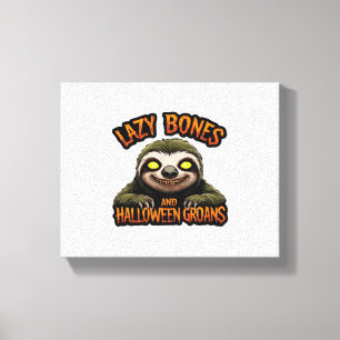 Toile Copie d'os de Lazy et de Groans d'Halloween - S Dé