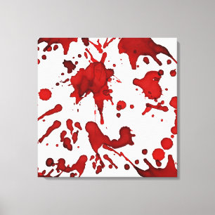 TOILE COPIE ROUGE SANG DE COLLAGE D'ÉCLABOUSSURE