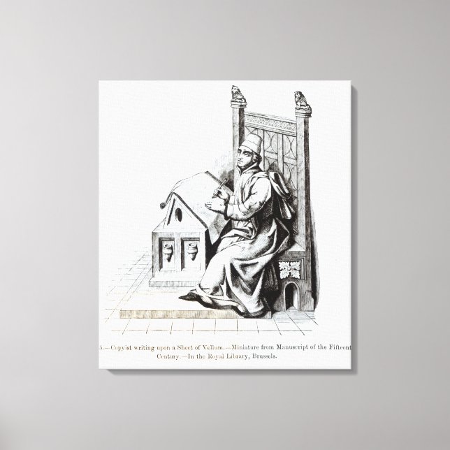Toile Copiste écrivant sur une feuille de vellum (Recto)