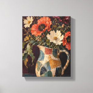 Toile Coquelicots sauvages dans une composition florale