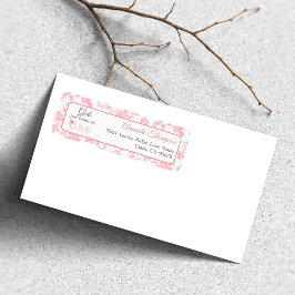 Toile Coquette Pink Bow Erste 1. Geburtstagsadress