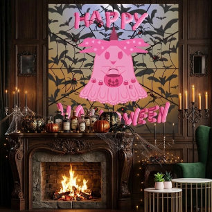 Toile Coquette Rose Fantôme Joyeux Halloween Art Numériq