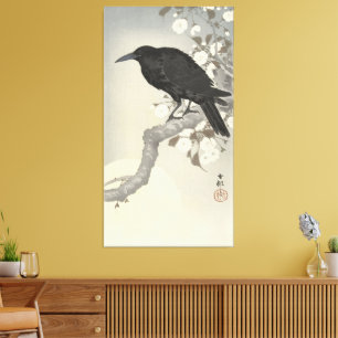 Toile Corbeau à la pleine lune