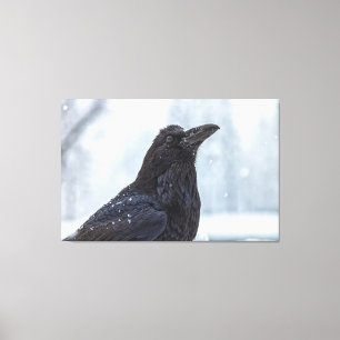 Toile Corbeau en neige