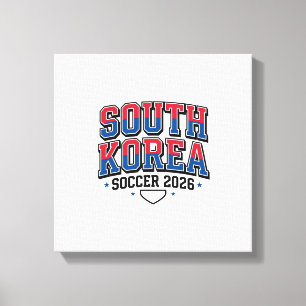 Toile Corée du Sud Football 2026 Football Gras Typogr Pa