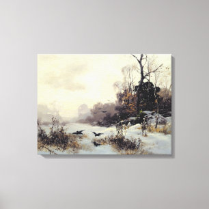Toile Corneilles dans un paysage hivernal, 1907