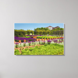 Toile corridor de fleurs de sauge violette et de stachys