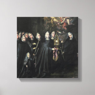 Toile Cortège de St Clare avec l'eucharistie