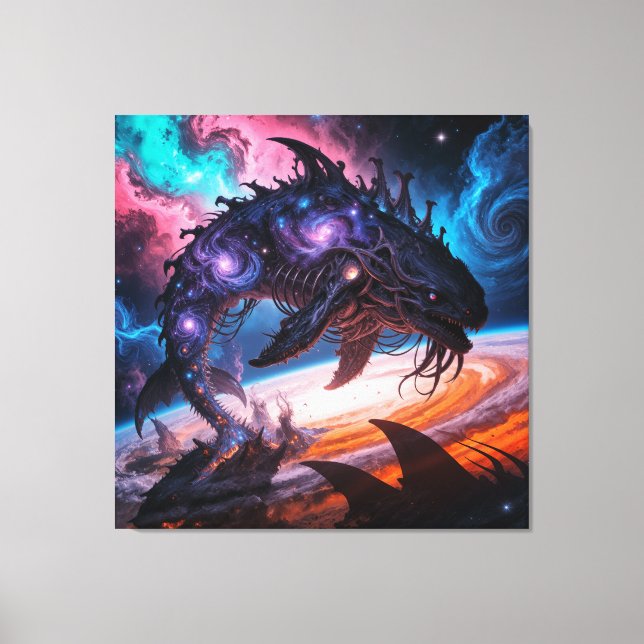 Toile Cosmic Void Leviathan – Galactic Horror Art Print (Recto)
