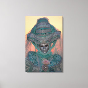 Toile Costume de Carnaval Bleu, Venise