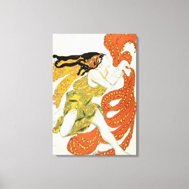 Toile Costume design for a bacchante in Narcisse (Recto)