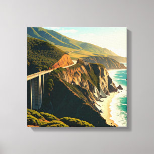 Toile Côte centrale de Big Sur Californie