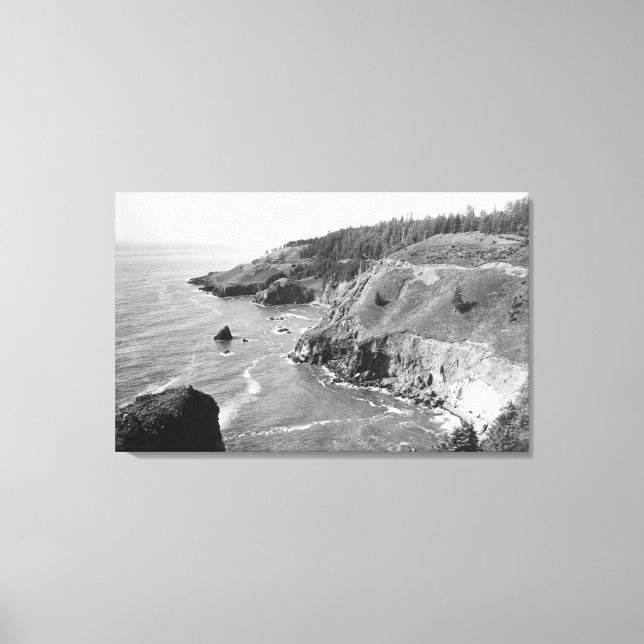 Toile Côte de l'Oregon Nord de Look Out Cape Fowlweathe (Recto)