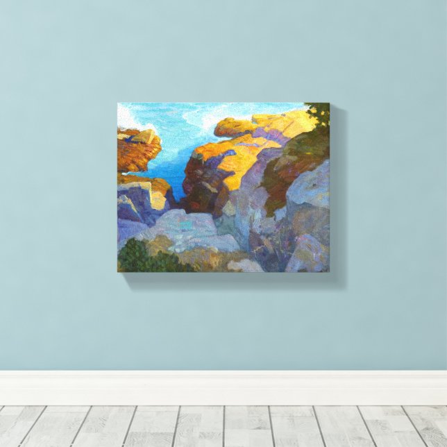 Toile Côte du Maine par Newell Convers Wyeth (Insitu (Plancher de Bois))