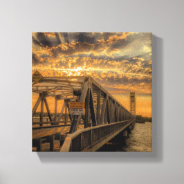 Toile Couché de soleil d'août chaud