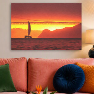 Toile Coucher de soleil à San Francisco 1124 Art
