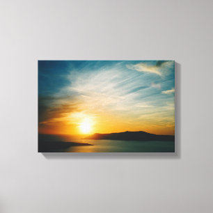 Toile coucher de soleil à Santorin, Grèce