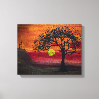 Toile Coucher de soleil africain