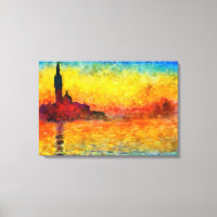 Coucher De Soleil Claude Monet À Venise Art Impres