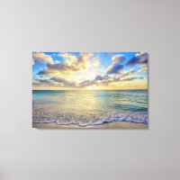 Coucher de soleil d'Aruba au-dessus de la mer mobi