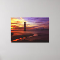Coucher de soleil de Humber Bridge coloré
