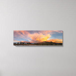 Toile Coucher de soleil de la montagne Mammoth du Sommet