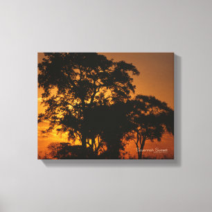 Toile Coucher de soleil de Savannah